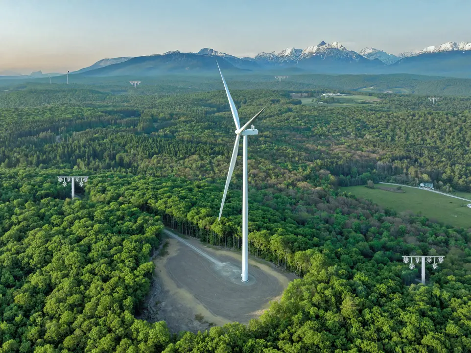 Windrad und Winturbinen und ihre Auswirkungen auf die Landschaft